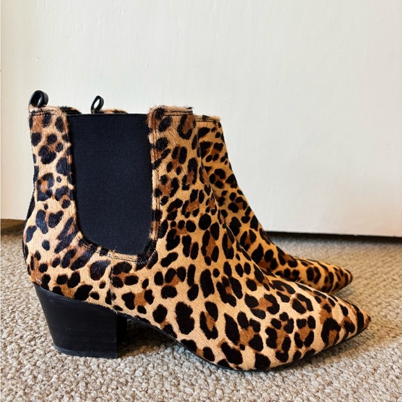 ALDO Pony Hair Leopard Cheetah Print Slip On Ankle Boots - Picture 12 of 15